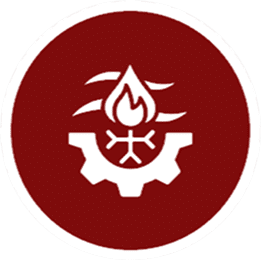 Industrial fire protection emblem